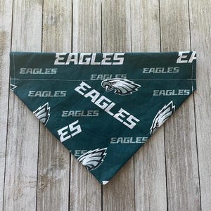 Philadelphia Eagles Dog Bandana Over the Collar, football fan, sports fan, gifts for him, sports dog, Super Bowl, NFL dog bandana, Swoop
