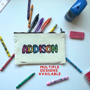 Personalized pencil pouch, back to school, school supplies, pencil case, pencil pouch with kids name,
