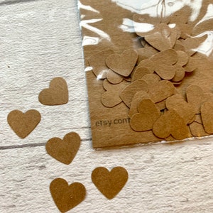 50x Medium Kraft Karte Liebe Herz Shaped Verzierungen - Scrapbooking, Kartenherstellung & Konfetti