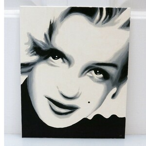 8 x 10 Marilyn Monroe Painting Marilyn Monroe Art Marilyn Monroe Wall Art Marilyn Monroe Black White Marilyn Monroe Gifts