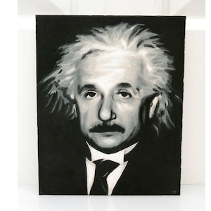 8 x 10 Albert Einstein Painting Albert Einstein Art Albert Einstein Artwork Albert Einstein Wall Art Decor Albert Einstein Oil Painting