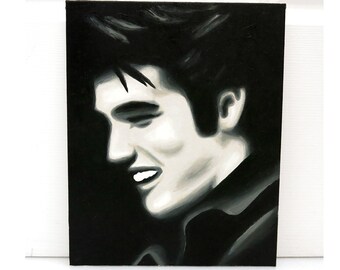 8 x 10 Elvis Presley Portrait Elvis Painting Elvis Art Elvis Artwork Elvis Wall Art Decor Elvis Oil Painting Elvis Presley Art