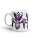 Iris Flower Cup Gifts For Iris Lovers, Personalized Floral Ceramic Mug Present, Customized Name Iris Coffee Mug, Custom Flowers Tea Cup