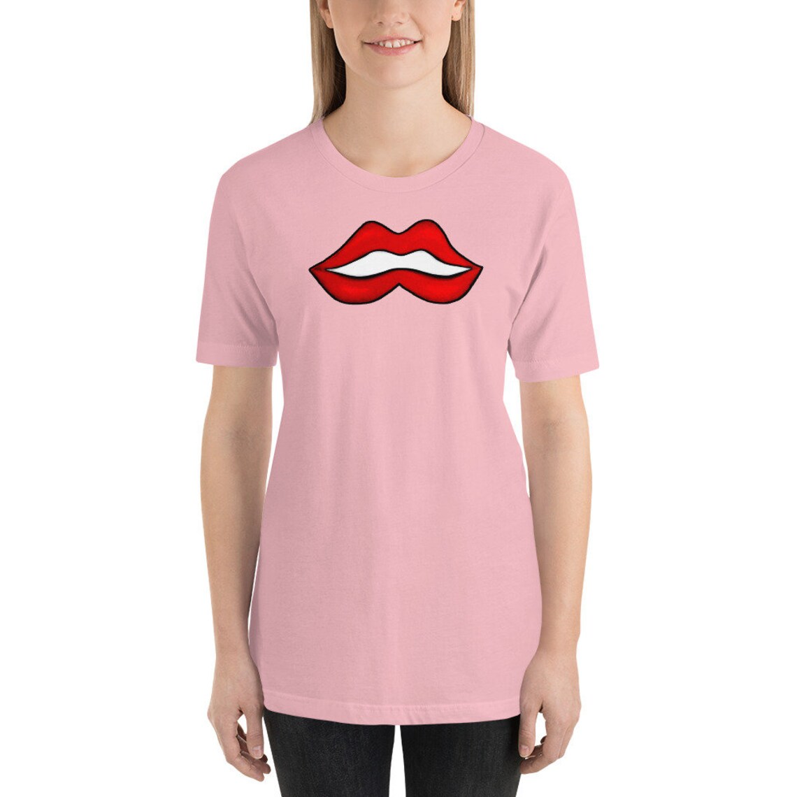 Lips Shirt Sexy Lips Shirt Lips Art Unisex Shirt Smiling Lips Etsy