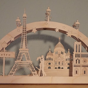 Candle arch Paris laser template