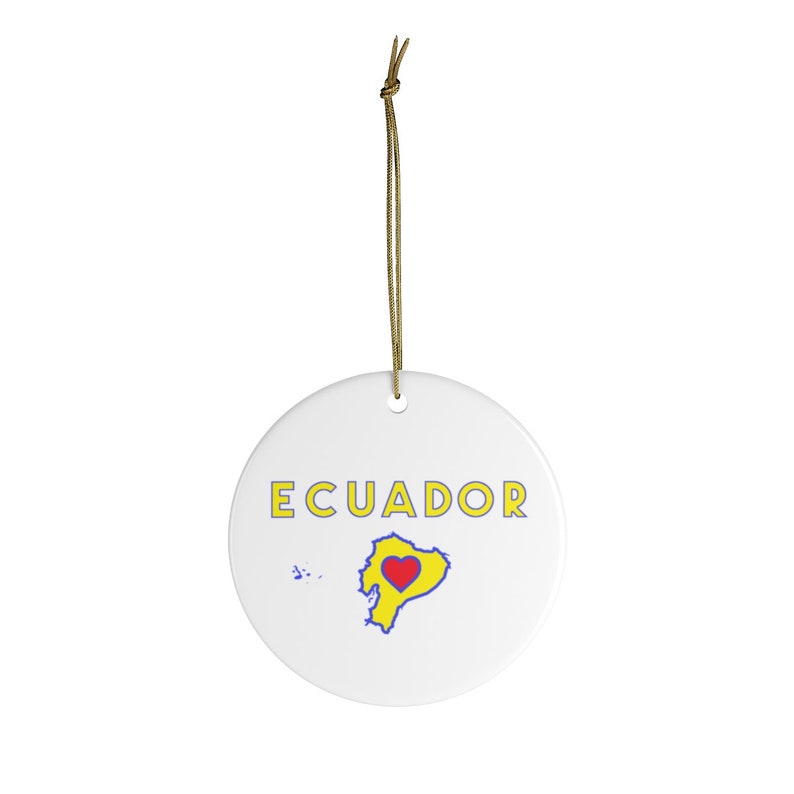 Circle or Oval Shape Ecuador Ceramic Ornament Heart