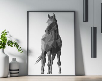 The Horse with Pride Fine Art Print Unieke ruitermuur Woondecoratie Slaapkamer Verjaardag voor haar dochter Meisjes zus Vrienden