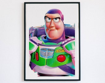 Buzz Lightyear Fine Art Print Wall Art Home Decor Birthday Gift For Him Her Boys Girls Kids Children