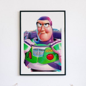 Buzz Lightyear Fine Art Print Wall Art Home Decor Birthday Gift For Him Her Boys Girls Kids Children