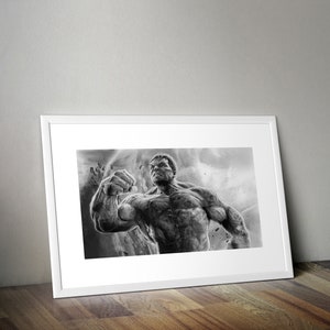 The Incredible Hulk Fine Art Print, Hulk Filmplakat, Marvel Comics, Wandkunst, Dekoration, Geburtstagsgeschenk, Archivqualität Kunstwerk
