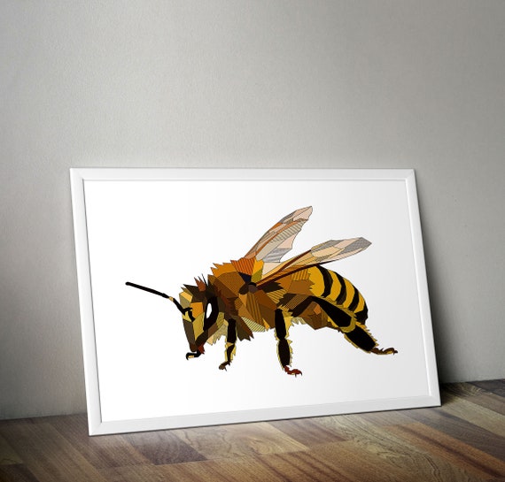 Honey Bee Fresh Honey Custom Poster, Bee Gift, Bee Decor - Wander Prints™