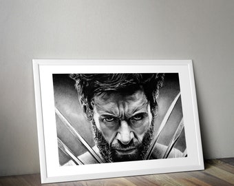 Wolverine Fine Art Print, Logan Movie Print, X Men Poster, Comic Book Poster, Superhero Print, Wall Art, Home Decor, Birthday Present Gift