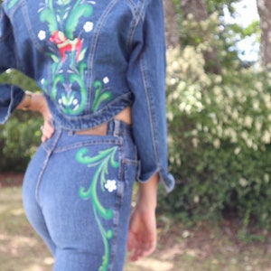 Rosemaled Denim Set image 2