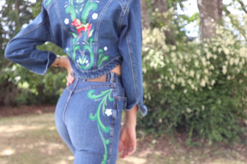 Rosemaled Denim Set image 2