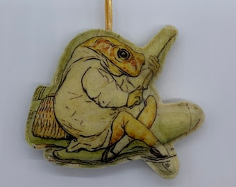 Jeremey Fisher Frog- Decoration- Beatrix Potter-Felt -Handmade