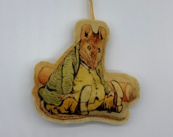 Samuel Whiskers Mouse- Decoration- Beatrix Potter-Felt -Handmade