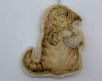 Miss Moppet Tabby cat- Decoration- Beatrix Potter-Felt -Handmade