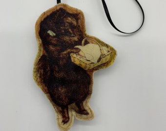 Duchess with pie- Decoration- Beatrix Potter-Felt -Handmade