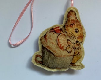 Mrs Tittlemouse -Decoration- Beatrix Potter- Felt -Handmade NEW design