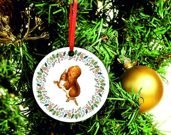 Beatrix Potter Christmas decoration Squirrel Nutkin large 8x8cm
