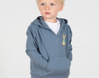 Peter Rabbit - Embroidered - Baby - Toddler - Hoody- 4 colours - 7 sizes NEW- Organic cotton