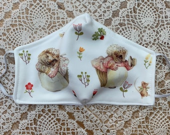 Face Mask-Covering-Beatrix Potter-Mrs Tiggy Winkle Hedgehog