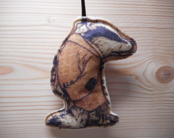 Old Badger- -Felt -Handmade-Decoration