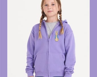 Peter Rabbit - Flopsy Rabbit - Kids Full zip - Sweatshirt hoody -Embroidered 6 colours 5 sizes