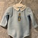 Embroidered Peter Rabbit Baby Boys Knitted Romper Long Sleeve Blue New ...