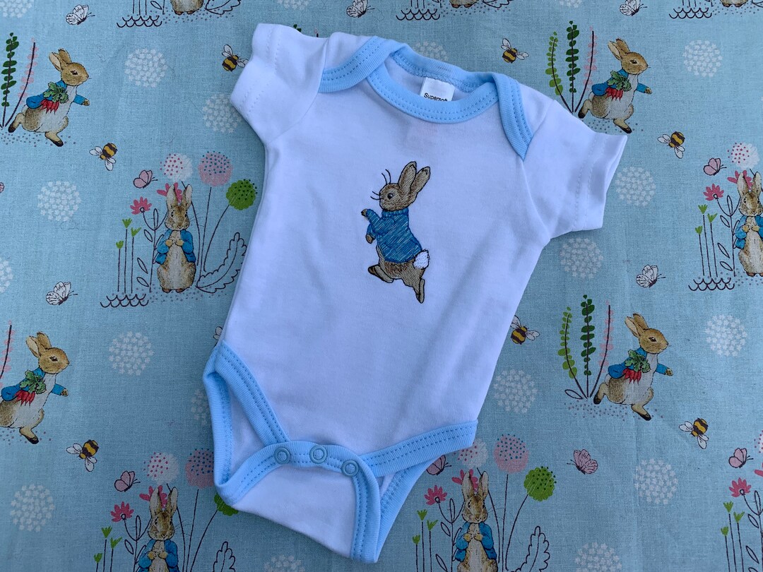 Embroidered Peter Rabbit - Body Vest - Premature Baby Boy - Tiny Baby ...
