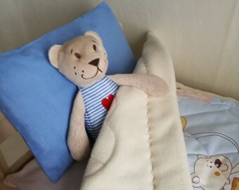 Bettzeug Kissen Shirt+ Hose für MONCHICHI Teddy Bär Gr Decke 20 cm Kleidung Bettzeug Kissen Shirt+ Hose für MONCHICHI Teddy Bär Gr Decke 20 cm Kleidung