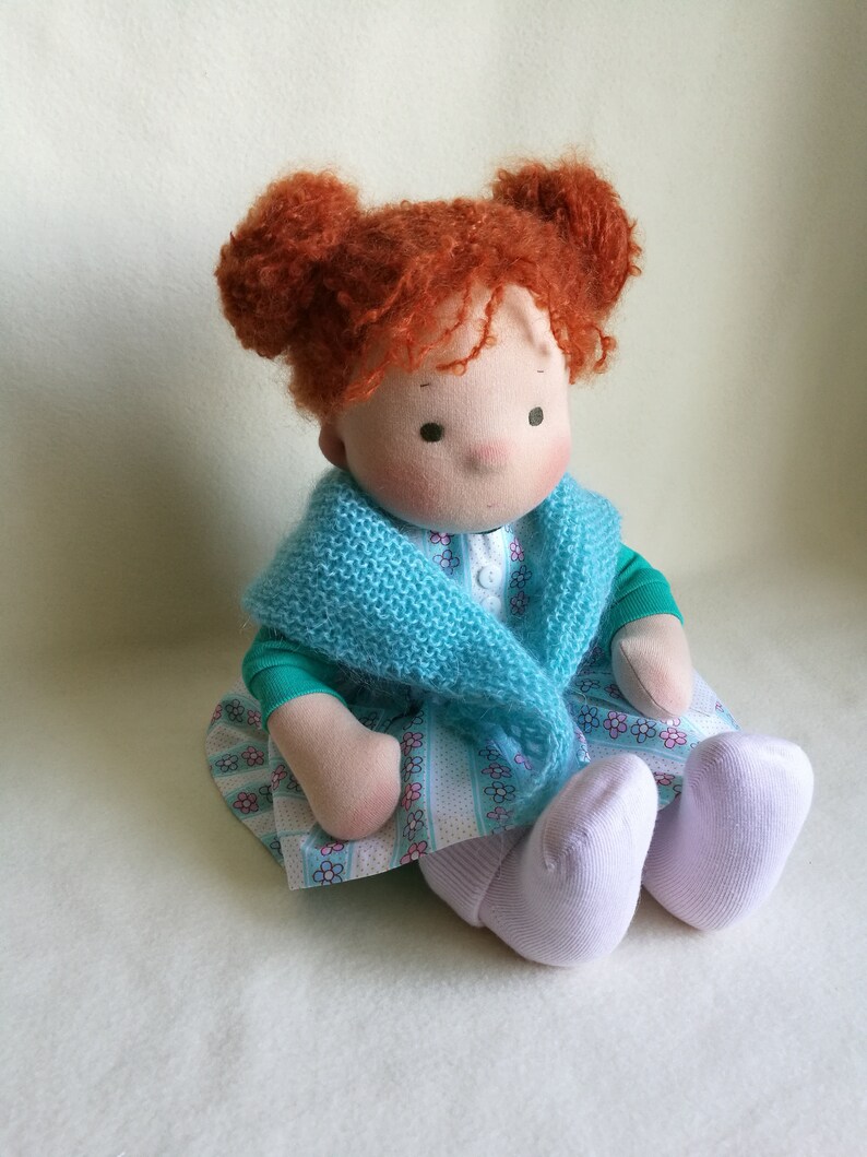 Steiner Doll Waldorf Doll Copper Hair 38 см/15 inch Made To Etsy