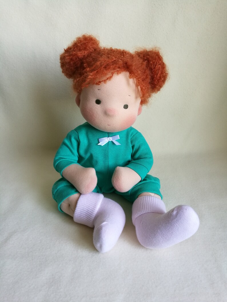 Steiner Doll Waldorf Doll Copper Hair 38 см/15 inch Made To Etsy