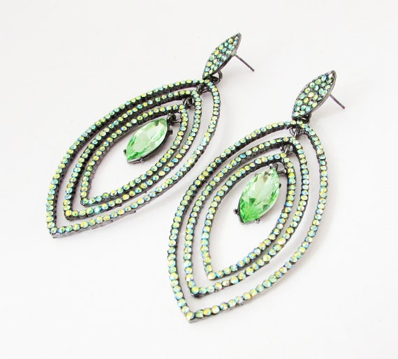the green party earrings
