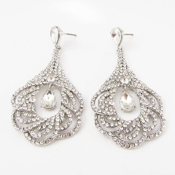 Crystal Earrings for Wedding, Bride Earrings, Bridal Earrings, Rhinestone Earrings, Crystal Earrings, Wedding Jewelry, Decorative Earrings