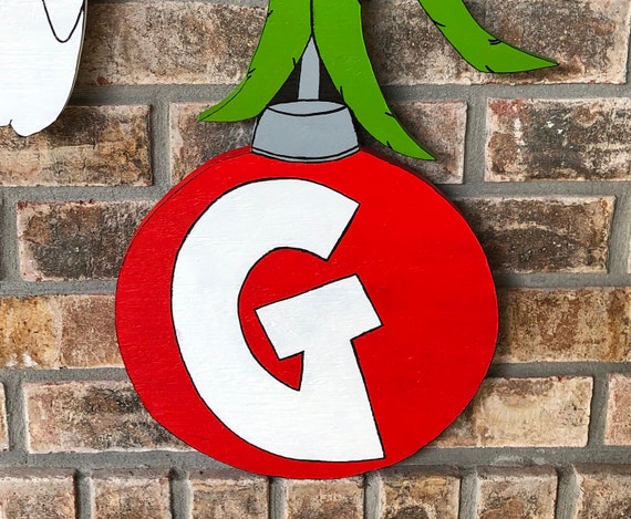Grinch Font Letters For Grinch Holding Ornament Letter for | Etsy