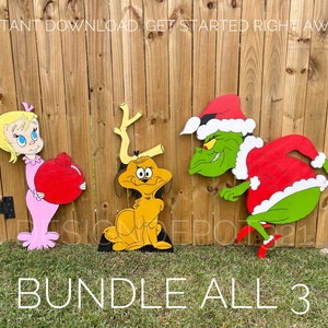 Digital Bundle of 3 | Stealing Christmas Lights | Cindy | Reindeer Dog | INSTANT DOWNLOAD | PDF | Woodworking Plan Template