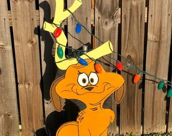 Digital Max the Reindeer PDF | INSTANT DOWNLOAD | Woodworking Plans | diy| Yard Art | Stealing Christmas Lights | Pet Dog | Template