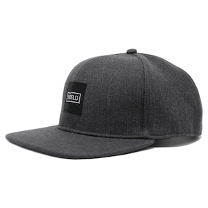 Black snapback cap