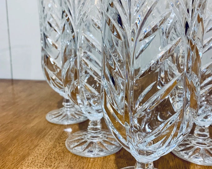 Lead Crystal Iced Tea Glasses, Portico, Crystal Clear Industries