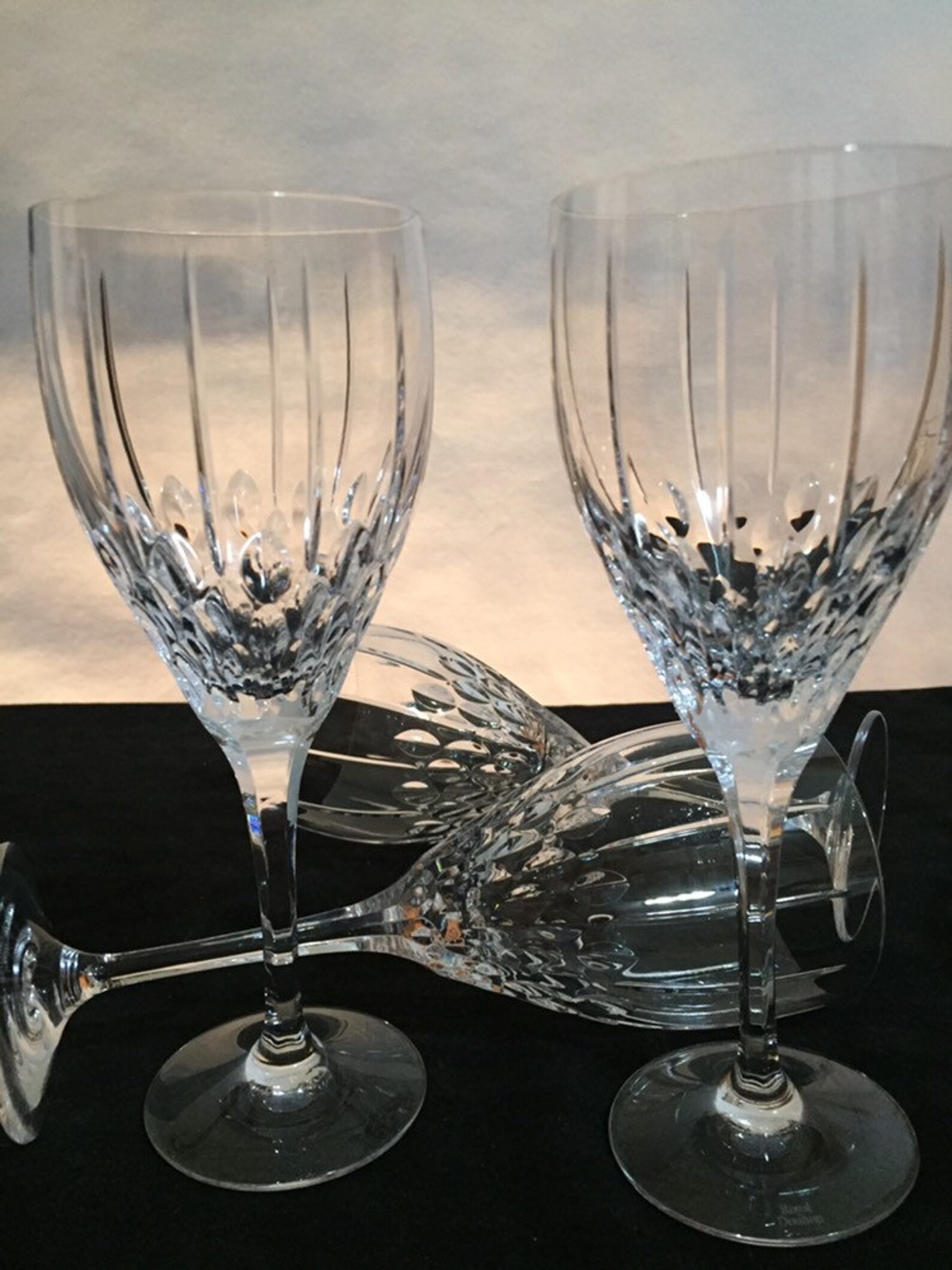 Vintage Crystal Water Goblet ROYAL DOULTON Destiny 8 3/8 Etsy