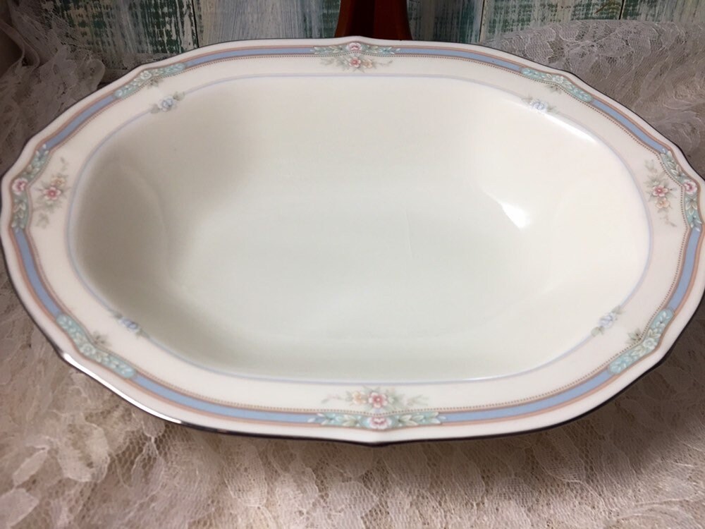 Noritake Rothschild 7293 10 Oval Serving Bowl Japan Etsy
