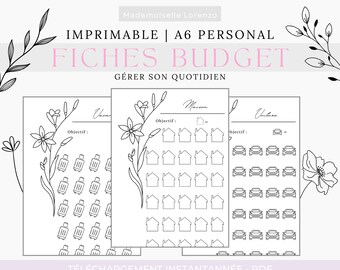 Minimalist A6 Budget Tracker Sheets (Personal) | To print | Envelope systems