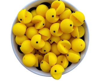 Cuentas redondas de silicona "Chuping Yellow Man", venta al por mayor