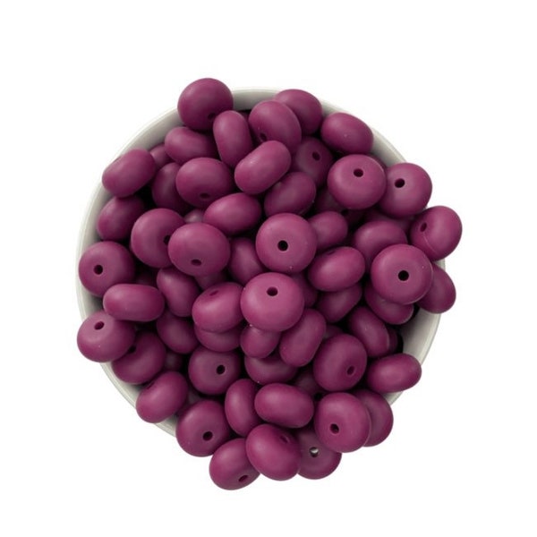 Merlot 14mm Abacus Silicone Beads , Wholesale Beads