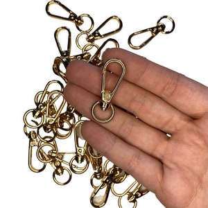 10pcs Metal Swive Alloy Star Snap Clasp Keychain for Your DIY Craft With  10pcs Open Jump Rings 