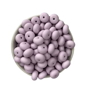 Lilac 14mm Abacus Silicone Beads , Wholesale Beads