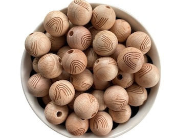 Modern Rainbow Wooden Beads, Wholesale Beads,