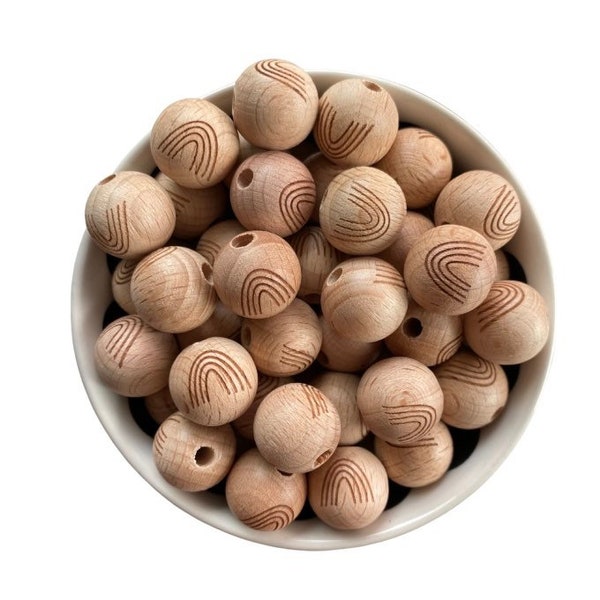 Modern Rainbow Wooden Beads, Wholesale Beads,