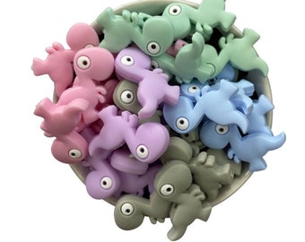 Dinosaur Silicone Beads, 22mm